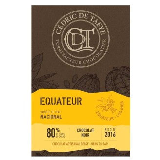 Cédric de Taeye chocolat noir Equateur 80%