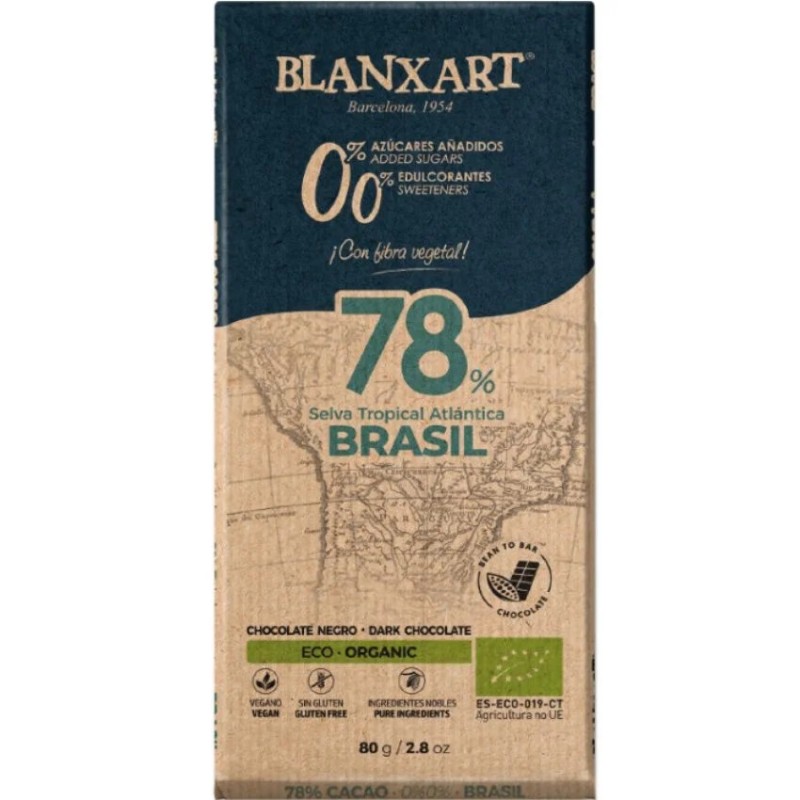 Blanxart chocolat noir 78% Brésil sans sucre