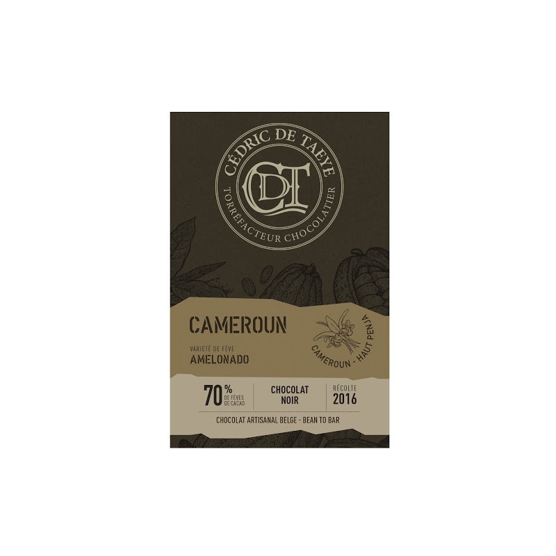 Cedric De Taeye Chocolat Noir 70% Cameroun