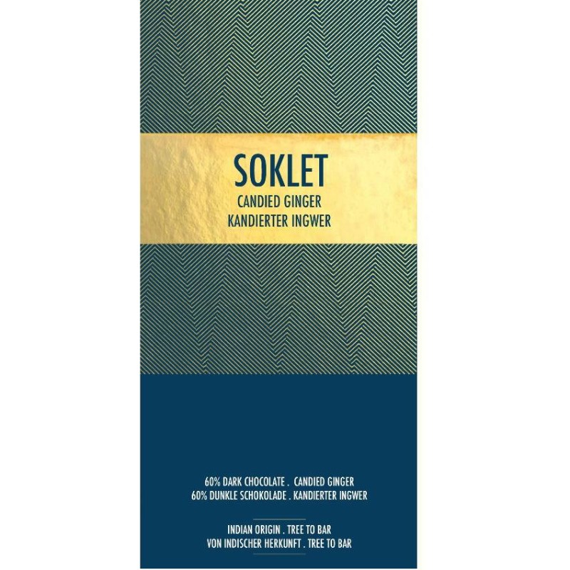 Soklet Chocolat noir 60% – gingembre confit – Inde