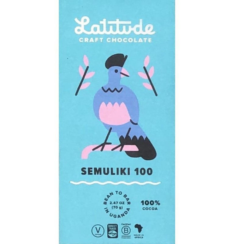 Latitude chocolat noir 100% Ouganda Semuliki