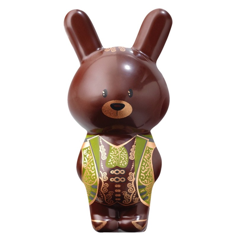 🐰 Lapin Louis-Philippe – Chocolat de Pâques Haut de Gamme Carré Noir